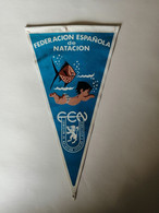 Espagne España Natation Federacion Española De Natacion Fanion Spain Swimming Federation Pennant - Schwimmen