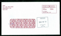 Oblitération ALOUETTE  PQ  G0V 1A0 Cancel 14 Juin 1994; Affranchissement Poste-lettre / Letter Mail Print (8919) - Brieven En Documenten