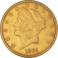 Monnaie, États-Unis, Liberty Head, $20, Double Eagle, 1885, U.S. Mint, San - 20$ - Double Eagles - 1877-1901: Coronet Head (Tête Couronnée)