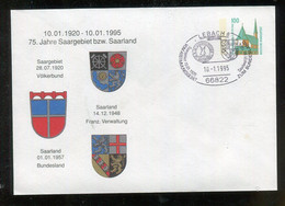 Bundesrepublik Deutschland / 1995 / Privatganzsachenumschlag "75 Jahre Saargebiet/Saarland" SSt."Lebach" / € 0.90 (B923) - Private Covers - Used