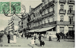 Heyst Partie De La Digue Circulée En 1910 - Heist