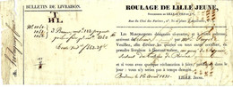 1831 LETTRE DE VOITURE ROULAGE TRANSPORT FLUVIAL Par Bateau   De Bordeaux « Lille Jeune » En Provenance D’Orléans - Italië