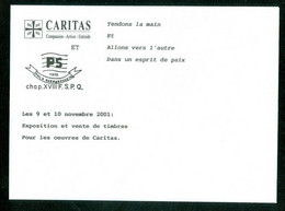 CARITAS  + PHILA-SHERBROOKE 2001; Sans Timbre Enveloppe Souvenir Stampless  Envelope (9002) - Lettres & Documents