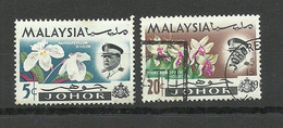 MALAYSIA Johore 1965 Michel 119 & 121 */o - Johore