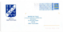 Entier Postal PAP Repiqué Corrèze Tulle SCT Sporting Club Tulliste Blason (grand) Logo Du Club De Rugby - Prêts-à-poster: Repiquages Privés