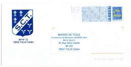 Entier Postal PAP Repiqué Corrèze Tulle SCT Sporting Club Tulliste Blason (grand) Logo Du Club De Rugby - PAP : Sovrastampe Private