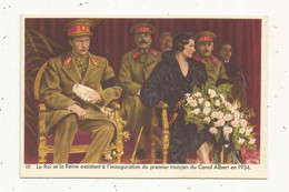 Chromo , CHOCOLAT COTE D'OR ,série : REINE ASTRID, N° 10, Inauguration Du Premier Tronçon Du Canal Albert,1934 - Côte D'Or