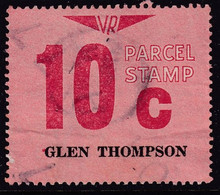 Victoria 1966 Railway Parcel Stamp 10c GLEN THOMPSON Used - Variétés Et Curiosités
