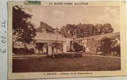 Cpa, Droux, Château De La Commanderie (la Haute Vienne Illustrée 87) éd Apa-Poux, écrite En 1935 - Andere & Zonder Classificatie