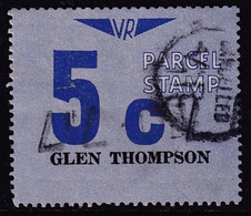 Victoria 1966 Railway Parcel Stamp 5c GLEN THOMPSON Used - Varietà & Curiosità