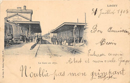 77-LAGNY-LA GARE EN 1870 - Lagny Sur Marne