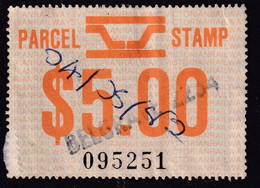 Victoria 1981 Railway Parcel Stamp $5 Used - Variétés Et Curiosités