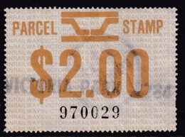 Victoria 1981 Railway Parcel Stamp $2 Used - Variétés Et Curiosités