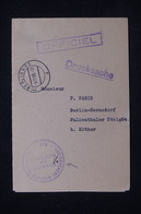 ALLEMAGNE - Oblitération De Berlin En 1955 Sur Document Avec Cachet Du District De Wedding - L 118612 - Cartas