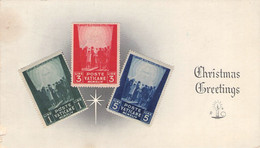 VATICAN - CHRISTMAS GREETINGs WITH 3 STAMPS Mi #113-115 / ZO133 - Lettres & Documents
