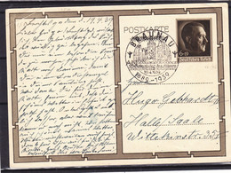 Allemagne - Empire- Carte Postale De 1939 - Entier Postal - Oblit Braunau - Exp Vers Halle Saale - Hitler - - Storia Postale