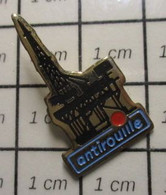 411c Pin's Pins / Beau Et Rare / THEME : CARBURANTS / PLATE-FORME PETROLIERE ANTIROUILLE - Carburants