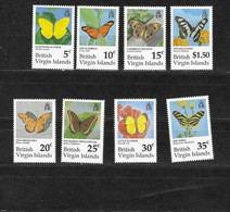 British Virgin  Islands Nº 688 Al 691 Y 708 Al 711 - Butterflies