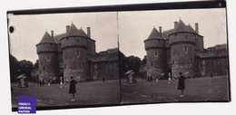 Porte Saint-Michel à Guérande 1930/40s Photo Stéréoscopique 12,8x5,8cm Petite Animation Voiture Automobile A70-56 - Stereoscopio