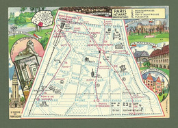 CARTE POSTALE  CARTE PLAN GEOGRAPHIQUE PARIS XIV BLONDEL LA ROUGERY - Arrondissement: 14