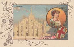 MILANO-LE DOME-INTERESSANTE CARTOLINA PRODUZIONE FRANCESE IN STILE LIBERTY-NON VIAGGIATA-ANNO 1905-1915 - Milano