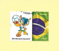 TIMBRES - STAMPS - PORTUGAL - 2014 - CHAMPIONNAT DU MONDE DE FOOTBALL - BRÉSIL 2014 - TIMBRE OBLITÉRÉ - 2014 – Brazil