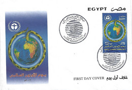 Egypt - Ozone International Day 2002 - Stamp (FDC) - Brieven En Documenten