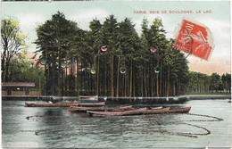 75  Paris 75016    -    Bois De Boulogne     - Lac - Carte Avec Paillette En Relief - Arrondissement: 16