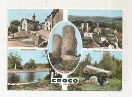 Cp, 23 , CROCQ , Multivues , Voyagées 1969 - Crocq