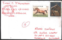 Mailed Cover (letter) With Stamps Fauna  Horses 1995 2005 From  Cuba - Brieven En Documenten