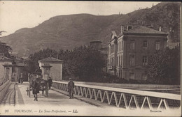 CPA CP Tournon Ardèche La Sous-Préfecture LL Selecta Attelage - Tournon