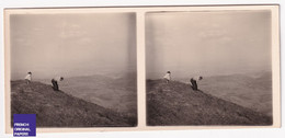 Sommet Du Puy De Dôme 1940s Photo Stéréoscopique 12,8x5,8cm Panorama Sur Clermont-Ferrand Orcines A70-70 - Stereo-Photographie