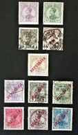 1910-1912 König Manuel II Mi.154*), 156*), 155, 159, Aufdruck REPUBLICA Mi. 171*), 168, 169, 171, 172, 173, 174 - Altri & Non Classificati