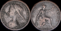 Grande-Bretagne - 1899 - One Penny - Reine Victoria - 02-038 - D. 1 Penny