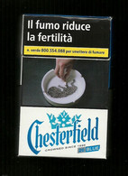 Tabacco Pacchetto Di Sigarette Italia - Chesterfield Blue N.8 Da 20 Pezzi - Vuoto - Etuis à Cigarettes Vides
