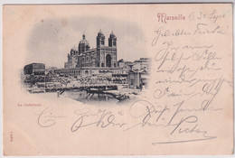 Marseille - La Cathédrale - Gelaufen 30. September 1898 Nach Cham - Notre-Dame De La Garde, Aufzug Und Marienfigur