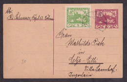 SLOVAKIA - Additionally Franked Stationery Sent To Celje-Cilli 1919 / 2 Scans - Other & Unclassified