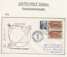 USA South Pole Cover Data Transmission Experiment 1 Signature  Ca South Pole Jan 26 1975 (SPS222) - Research Stations