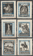 Transylvania ARAD Kolozsvár Nagyvárad SLOVAKIA Komárom Pozsony Hungary TRIANON Revisionism CINDERELLA VIGNETTE LABEL - Otros & Sin Clasificación