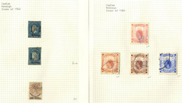 CEYLON Revenues Duplicated Range In Two Albums Incl. Foreign Bill 1874 Vals To 3r, Range Of 1885-91 Provisional Surcharg - Sonstige & Ohne Zuordnung