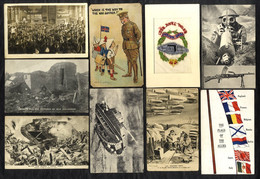 MILITARY WWI Album Of 179 Cards Showing Military Personnel, Regiments, Silk Cards, Bystanders Comic, Official War Photog - Ohne Zuordnung