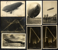 AIRSHIPS/ZEPPELINS Collection Of Stamps (7) & Postcards (36) Featuring Britain's Baby' Airship, Ville De Paris, Patrie,  - Sonstige & Ohne Zuordnung