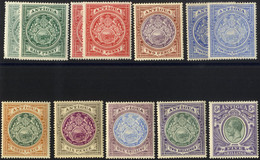 1908-17 MCCA Set, M Incl. Extra ½d, 1d & 2½d Shades, Also 1913 5s Grey-green & Violet M, Some Gum Toning, SG.41/51, Cat. - Sonstige & Ohne Zuordnung