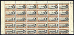 1938 P.13½ 5s Black & Yellow-brown UM Block Of Thirty Being A Half Sheet Horizontal From The Top Half With Full Sheet Ma - Sonstige & Ohne Zuordnung