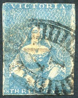 3d Pale Greenish Blue [2], Margins In Places And Large At Right, Cancelled By Barred Oval '1,' Defects Including Thins T - Sonstige & Ohne Zuordnung