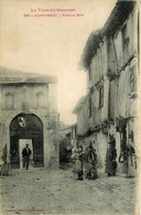 Montpezat De Quercy * Une Vieille Rue Et Villageois * Bourrellerie Sellerie - Montpezat De Quercy