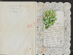 LETTRE TYPE CANIVET DECOUPI FLEURS MUGUET DE 1952 LIRE PARLE DE SAINT GERMAIN EN LAYE : - Flowers