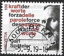 2019 Schweiz Mi. 2622  FD-used    100. Jahrestag Der Verleihung Des Nobelpreises Für Literatur An Carl Spitteler. - Usados