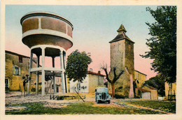 Molières * Le Château D'eau Et La Vieille Tour * Automobile Voiture Ancienne - Molieres