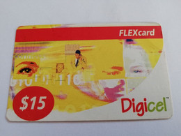 BARBADOS   $15   DIGI CEL FLEXCARD 01-12-2004    Prepaid Fine Used Card  **9183** - Barbados